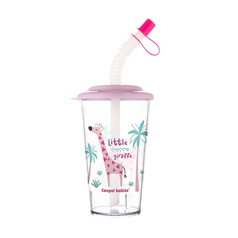 goblet avec paille bleu