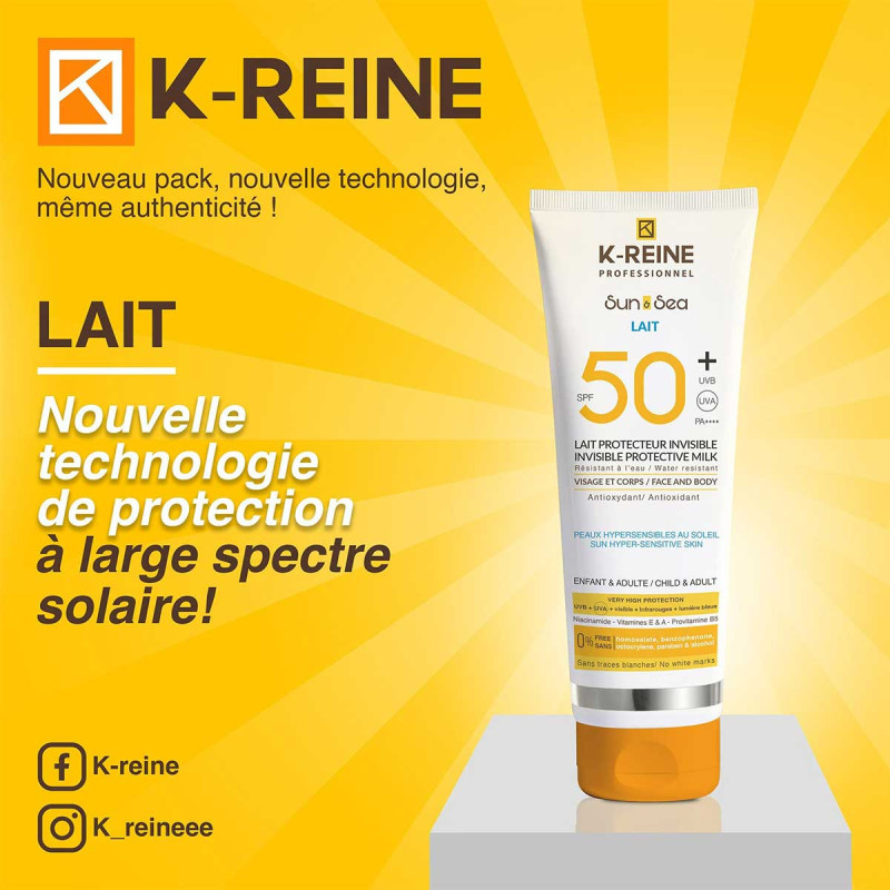 lait protecteur invisible spf50+