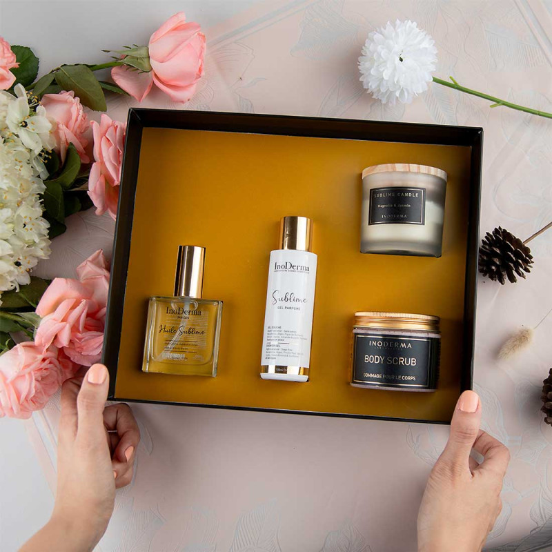 Huile Sublime, Gel Sublime Parfumé, Gommage Parfumé, Bougie Parfumée Inoderma