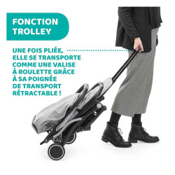 la poussette qui se porte comme une valise à roulette