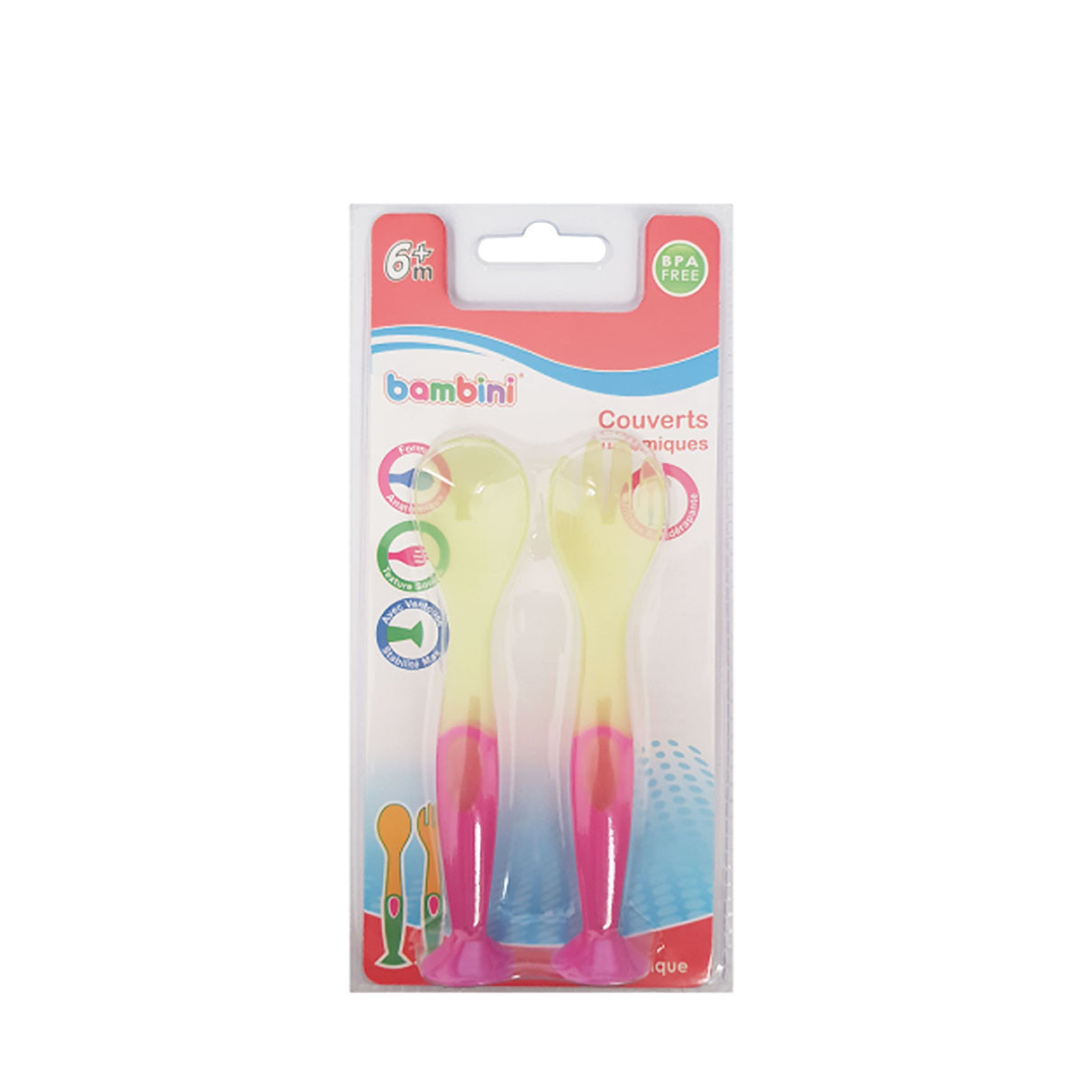 Bambini - Couverts anatomiques avec ventouse