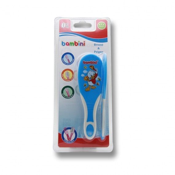 Brosse et peigne bleu - Bambini