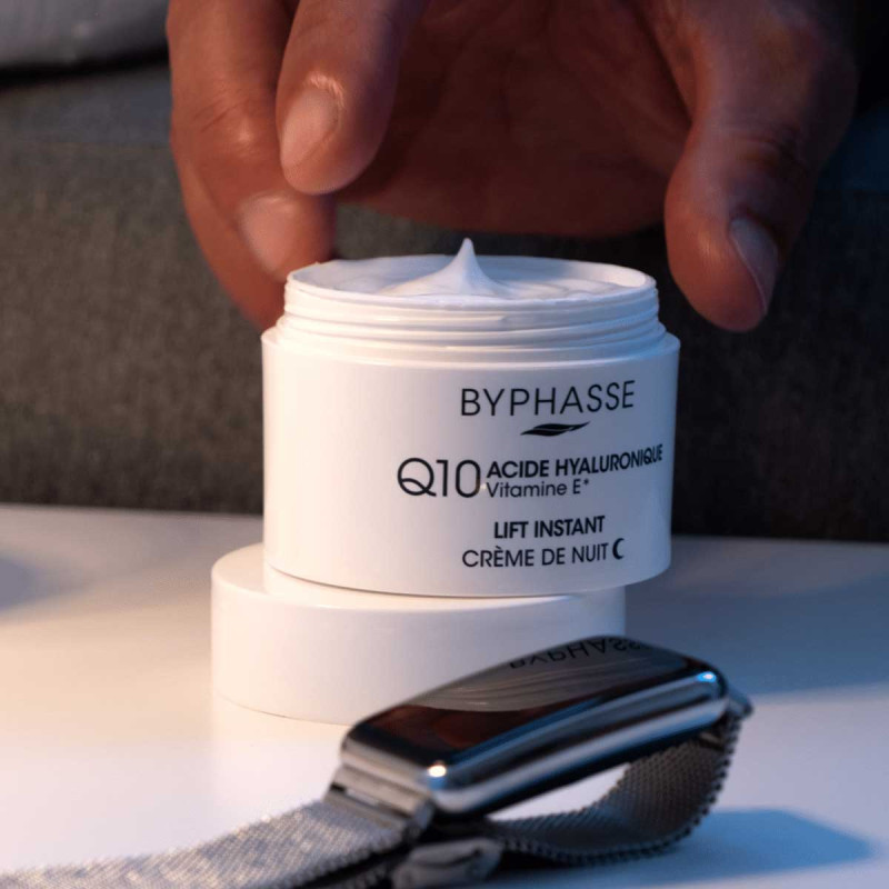 La crème de nuit BYPHASSE lift instant associe la coenzyme Q10