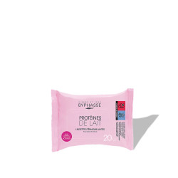 BYPHASSE - Lingettes démaquillantes aux protéines de lait