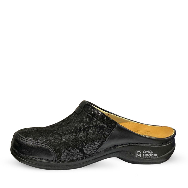 Ortholite - Sabot orthopédique Femme - FF03 Noir Dentelle