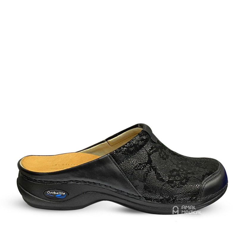 Ortholite - Sabot orthopédique Femme - FF03 Noir Dentelle