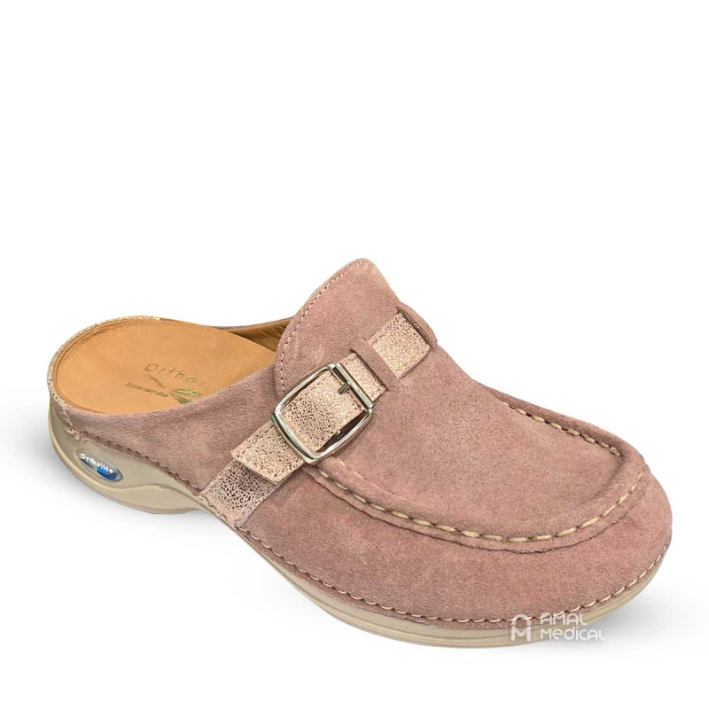 Ortholite - Sabot orthopédique Femme - FE12 Daim rose