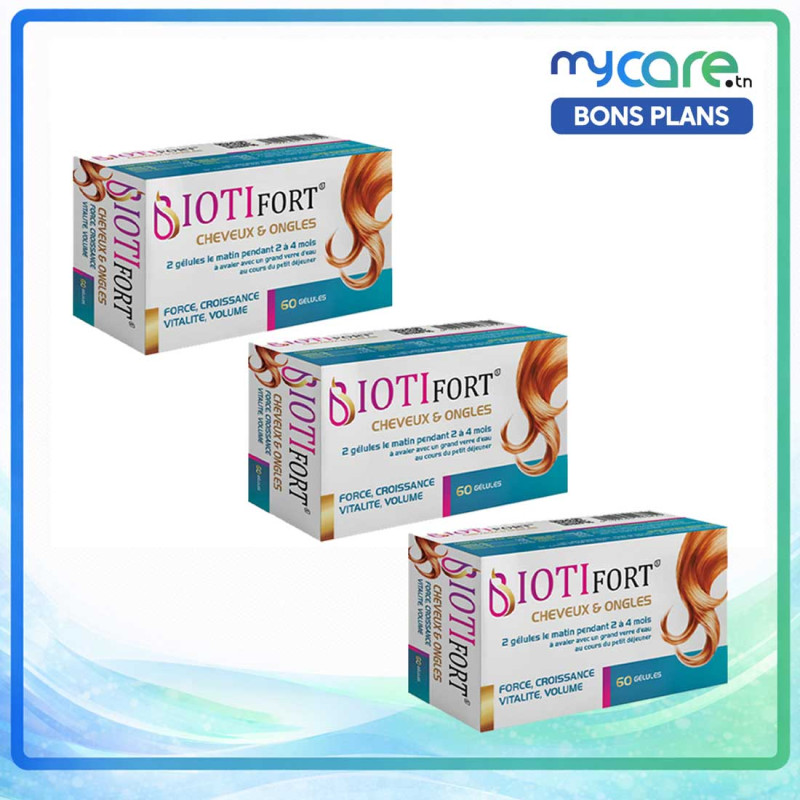 Biotifort - Pack de 3 Cheveux & ongles