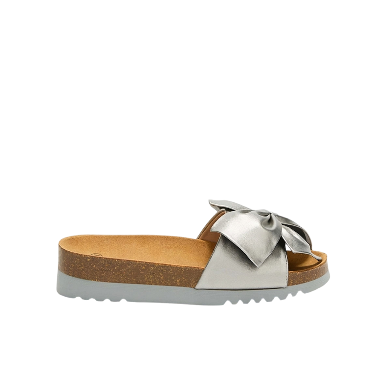 Scholl Bowy 2.0 - Claquette orthopédique femme - Gris Metalisé