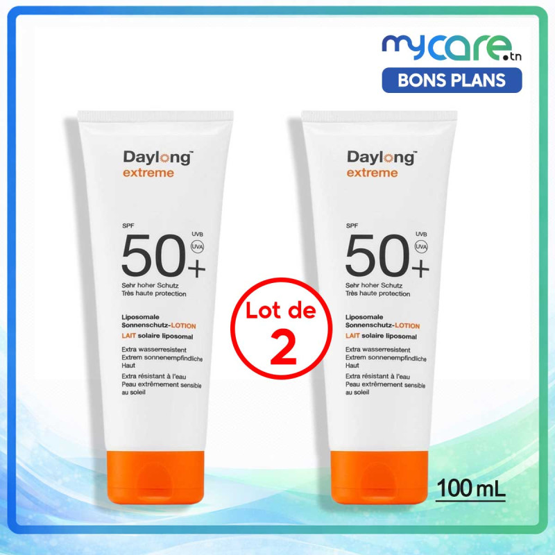 Daylong extrême - Pack de 2 Lotions Solaire spf 50+ - 100 ml