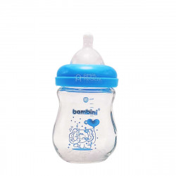 Biberon large en verre bleu - Bambini Tunisie