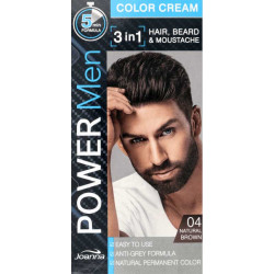 Coloration cheveux homme - Joanna Power Men Color 3en1 - réf 04 Maron naturel