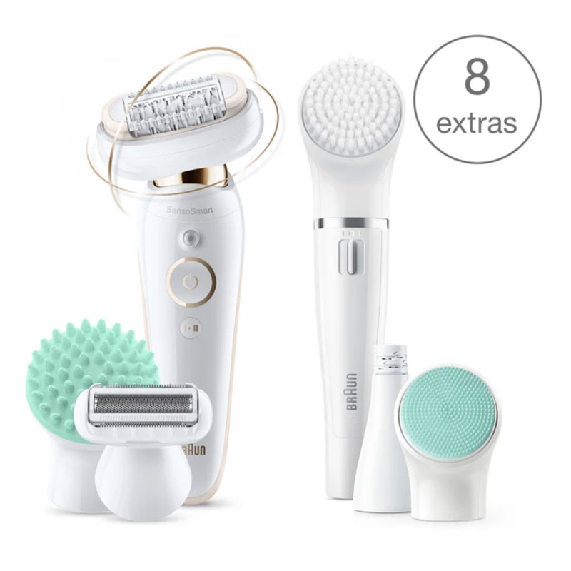 8 accessoires dont Braun FaceSpa